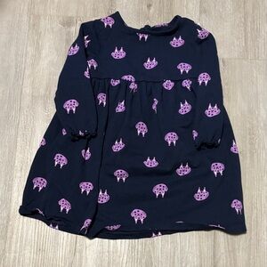 Little Earth Navy and Pink Monster Kids Casual Dress